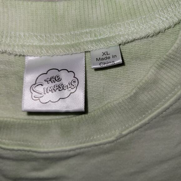 The Simpsons Lisa simpsons sweatshirt tie dye green size XL - Picture 3 of 5